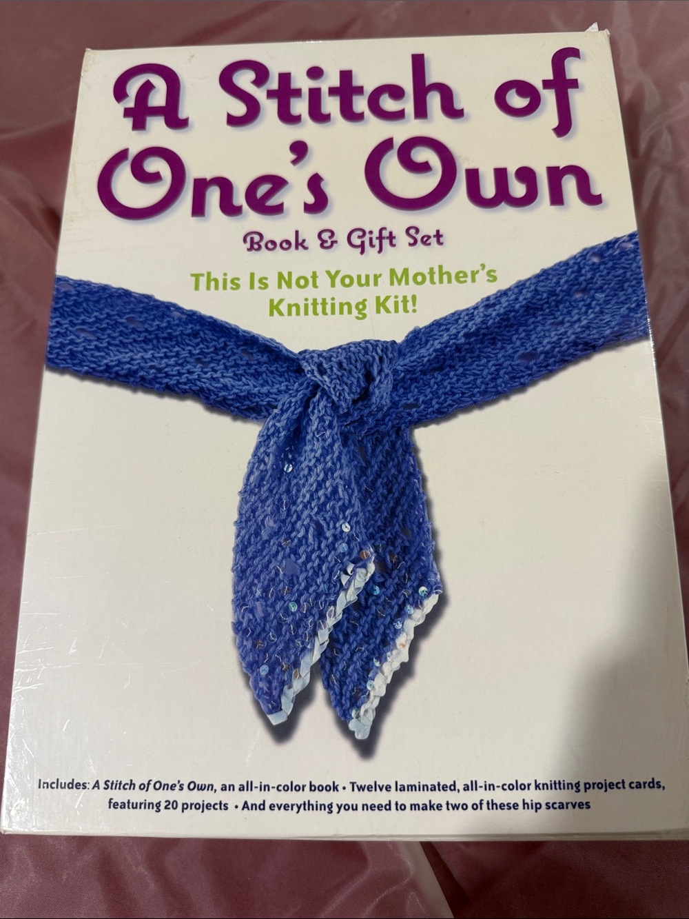 A Stitch of One's Own Book & Gift Set Purple & White